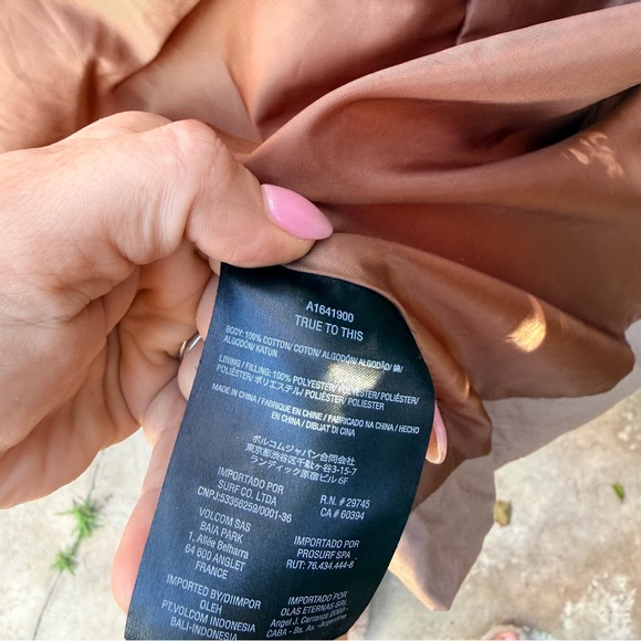 Volcom Tan Quilted Coat Shacket - Picture 8 of 8